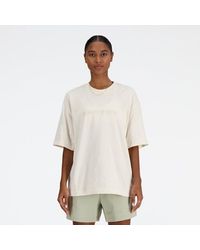 New Balance - Femme Hyper Density Jersey Oversized T-Shirt En, Cotton Jersey, Taille - Lyst