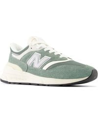 New Balance - 997r In Green/white Suede/mesh - Lyst