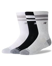 New Balance - Active Premium Stripe Crew Socks 3 Pack - Lyst