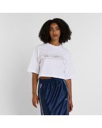 New Balance - Donna Athletics Linear Logo T-Shirt - Lyst