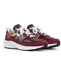 New Balance - Made In Usa 990v6 In Red/brown Leather - Lyst