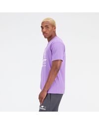 New Balance - Hoops Cotton Jersey Short Sleeve T-shirt - Lyst