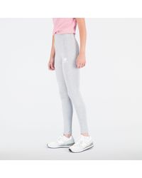 New Balance - Leggings essentials stacked logo cotton - Lyst