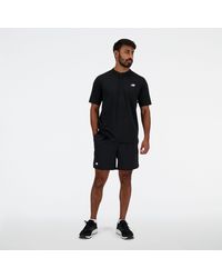 New Balance - Tournament Top In Black Poly Knit - Lyst