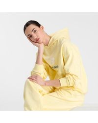 New Balance - Mujer Athletics French Terry Logo Hoodie En, Vellón De Algodón, Talla - Lyst