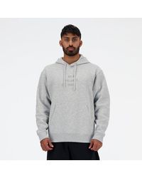 New Balance - Homme Iconic Collegiate Graphic Hoodie En Clair, Poly Fleece, Taille - Lyst