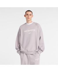 New Balance - Trackside Fleece Crew - Lyst