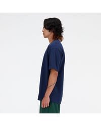New Balance - Athletics Basketball T-shirt In Blue Cotton - Lyst