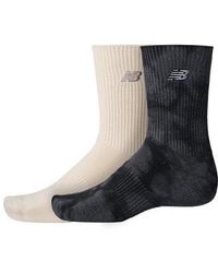 New Balance - Ribbed Cuff Mid Calf Socks 2 Pack En, Algodón, Talla - Lyst