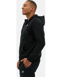New Balance - Nb Small Logo Zip Hoodie In Black Cotton - Lyst