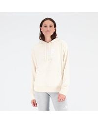 New Balance - Femme Sweats À Capuche Essentials Stacked Logo En, Cotton, Taille - Lyst