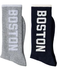 New Balance - Boston Crew Socks 2 Pack In Cotton - Lyst
