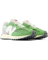 New Balance - 327 In Green Suede/mesh - Lyst