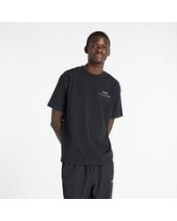 New Balance - Hombre Chrome Runner T-Shirt En, Algodón, Talla - Lyst