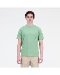 New Balance - Essentials Cafe Shop Front Cotton Jersey T-shirt In Green - Lyst