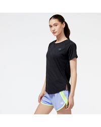 New Balance - Q Speed Jacquard Short Sleeve With Rainbow Logo In Poly Knit - Lyst