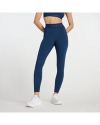 New Balance - Nb Sleek High Rise Sport legging 25" In Blue Poly Knit - Lyst