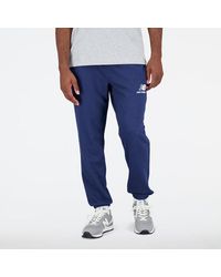 New Balance - Homme Pantalons Essentials Stacked Logo French Terry Sweatpant En, Cotton Fleece, Taille - Lyst