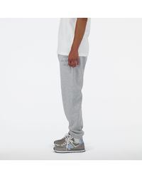 New Balance - Iconic Collegiate Fleece jogger In Light Grey Poly Fleece - Lyst
