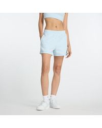 New Balance - Femme Linear Heritage French Terry Short En, Cotton Fleece, Taille - Lyst
