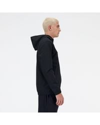 New Balance - Woven full zip jacket in nero - Lyst