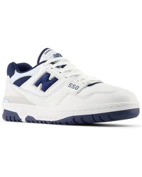 New Balance - 550 In White/blue/grey Leather - Lyst
