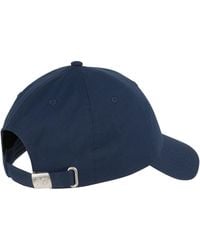 New Balance - 6 Panel Linear Logo Hat In Blue Polyester - Lyst
