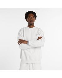 New Balance - Hombre Linear Graphic Fleece Crew, Algodón, Talla - Lyst