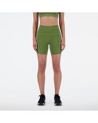 New Balance - Nb Sleek Pocket High Rise Short 6" - Lyst