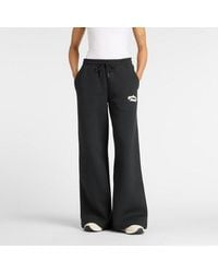 New Balance - Linear Heritage Fleece Wide Leg Pant - Lyst