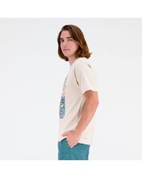 New Balance - Camiseta at graphic cotton jersey short sleeve - Lyst