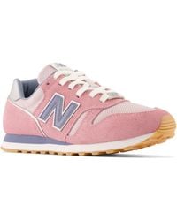 New Balance - 373 In Pink/grey/white Suede/mesh - Lyst
