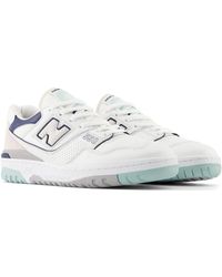 New Balance - 550 In White/grey/blue Leather - Lyst