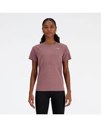 New Balance - Knit slim t-shirt in marrone - Lyst