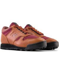 New Balance - Rainier Low In Brown/red/black Leather - Lyst