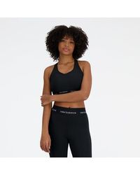 New Balance - Femme Nb Sleek Medium Support Sports Bra En, Poly Knit, Taille - Lyst