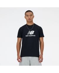 New Balance - Sport Essentials Graphic T-shirt 4 In Black Cotton - Lyst