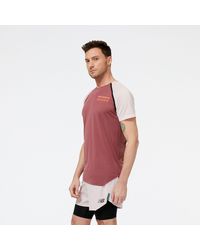 New Balance - Accelerate Pacer Short Sleeve In Poly Knit - Lyst