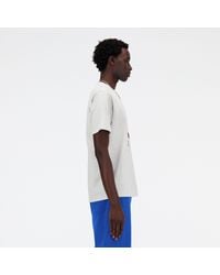New Balance - Athletics Sport Style T-shirt In Grey Cotton - Lyst