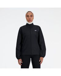 New Balance - Sport Essentials Jacket In Black Polywoven - Lyst