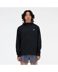 New Balance - Athletics Water Defy Jacket In Black Poly Knit - Lyst