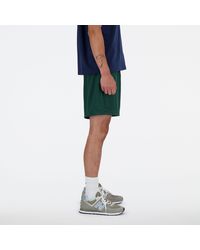 New Balance - Sport Essentials Mesh Short 5" In Green Poly Knit - Lyst