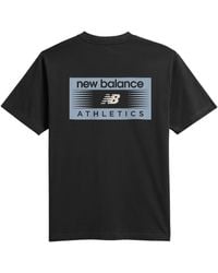 New Balance - Professional Ad T-shirt In Black Cotton Fleece - Lyst