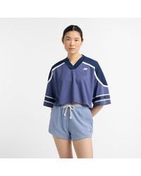 New Balance - Donna Jersey Mesh T-Shirt - Lyst