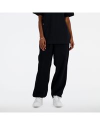 New Balance - Athletics French Terry jogger In Black Cotton - Lyst