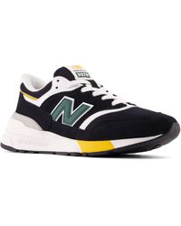 New Balance - 997r In Black/green Suede/mesh - Lyst