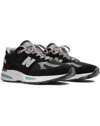 New Balance - Made In Uk 991v2 In Black/grey Suede/mesh - Lyst