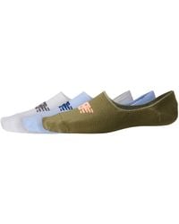 New Balance - Ultra Low No Show Sock 3 Pack In Grey/green/white Poly Knit - Lyst