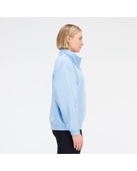New Balance - Sport Woven Jacket In Blue Polywoven - Lyst