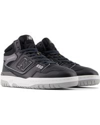 New Balance - 650 In Black/grey/white Leather - Lyst